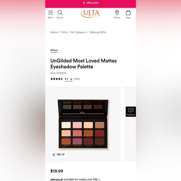 NEW! Milani Eyeshadow Kit "Ungilded Most Loved Mattes" - Picture 5 of 5